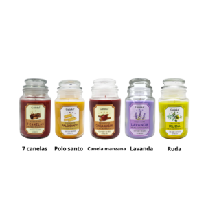 VELAS EN VIDRIO AROMÁTICAS x 5 oz