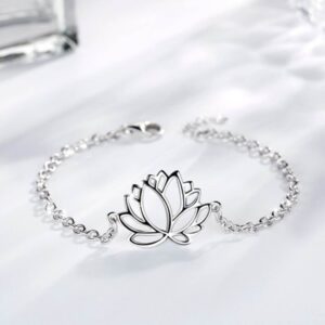 Pulsera Flor de Lotto – PLATA DE 925